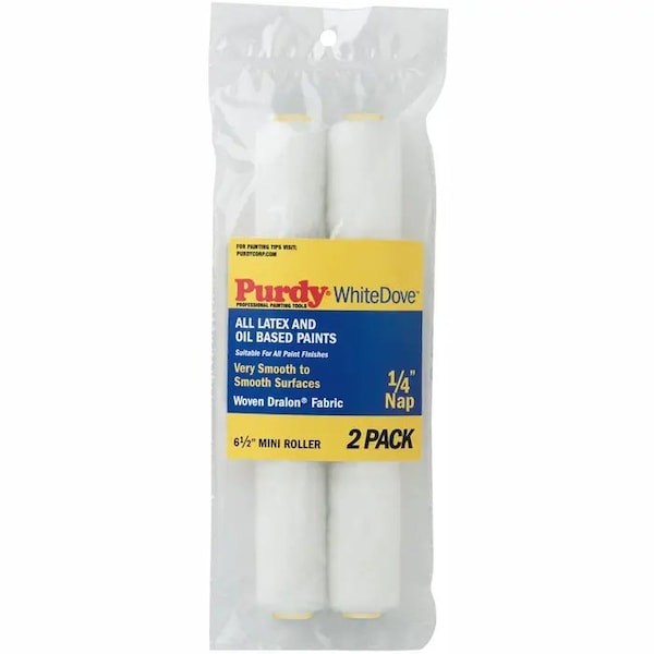 Purdy 6-1/2" Mini Paint Roller Cover, 1/4" Nap Nap, Woven Dralon 140605060 - main